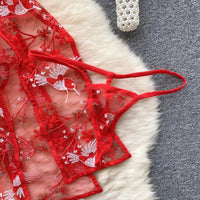 New Women's Sexy Lingerie Lace Underwear Mesh See Through Teddy Babydoll Lingerie For Women Sexy Naughty Cheongsam Dress Cosplay