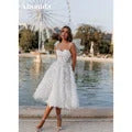 Amanda Customized White Mini Prom Dresses Flower Lace Embroidery Evening Dress Lace-up Spaghetti Strap Party vestidos de fiesta