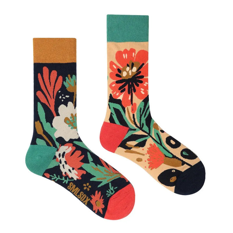 1 Pair Man Women Sock Original AB Tide Socks Colorful Socks Flowers Fruits Candy Cotton Socks Daily Friend Get-together Gifts