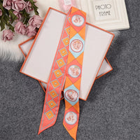 Horse Printing Bag Scarf 2024 New Small Skinny Silk Scarf Women Luxury Brand Foulard Women Tie Fashion Head Scarves For Ladies