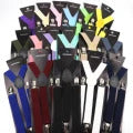 New Candy Color Adjustable Suspenders Elastic Leather Y-Back Braces Straps For Men Women Kids Pants Shirt Girl Skirt Accessories