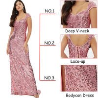 Sexy Elegant Prom Wedding Evening Dresses For Women 2024 Luxury Birthday Party Dress Woman Maxi Sequin Summer Dress Vestidos