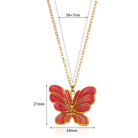 Stainless Steel Love Heart Necklace For Women 2023 New Trendy Lip Chain Simple Pendant Necklace Jewelry Gift Wholesalers