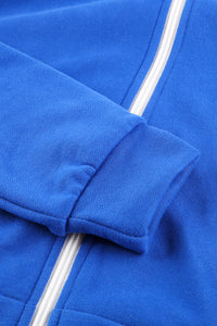 Blue Zip-up Hoodie Jacket