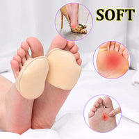 10pcs Front Foot Pads Women's Summer Thin Anti Wear High Heel Pads Non Slip Half Palm Five Finger Sock Invisible Split Toe Socks