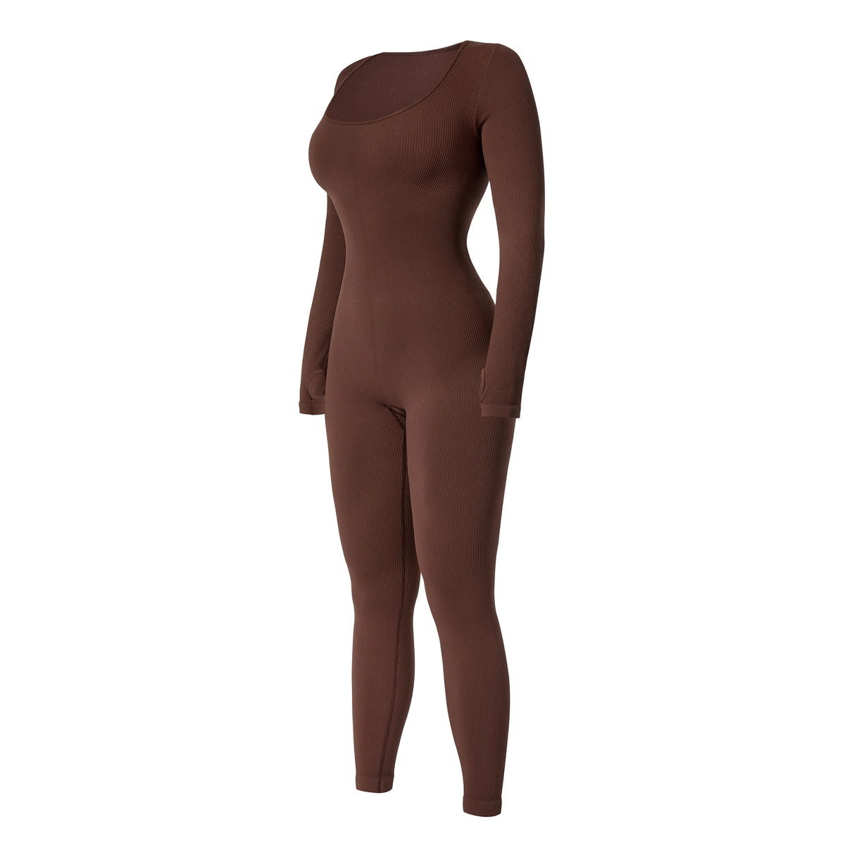 Bodycon Slim Jumpsuit For Women‘s Clothing Zipper Casual Brown Fitness Rompers Autumn 2024 Playsuit Activity Streetwear Overall