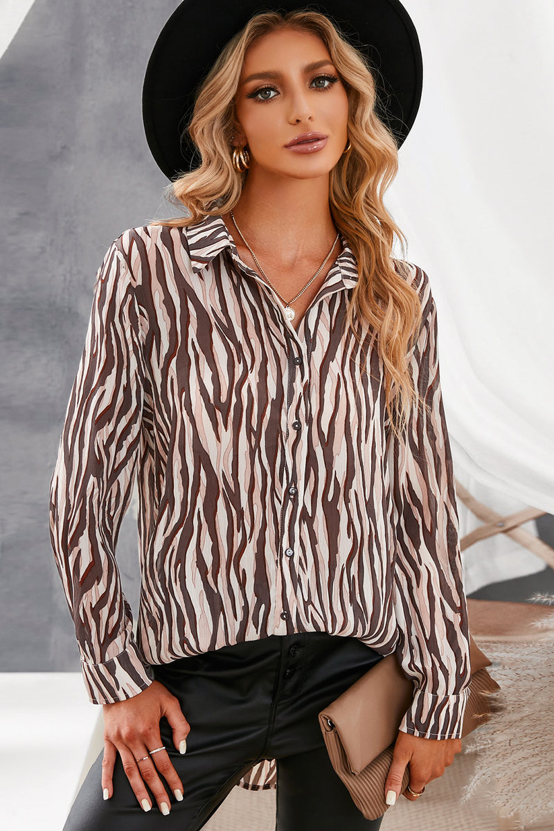 Animal Print Buttons Shirt