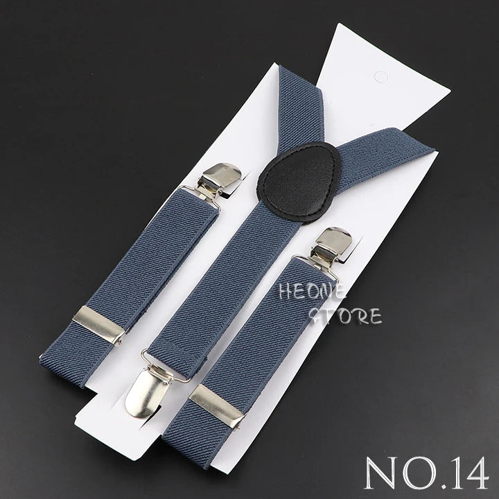 New Candy Color Adjustable Suspenders Elastic Leather Y-Back Braces Straps For Men Women Kids Pants Shirt Girl Skirt Accessories