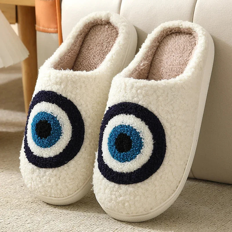 Christmas Elk Cotton Slippers for Women Men Winter Cute Cartoon Home Non Slip Couple Floor Slides Indoor Plush Shoes 20