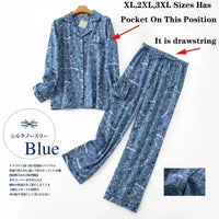 Women's Pajamas Plus Size S-XXXL Clothes Ladies Flannel Cotton Home Wear Suit Autumn Winter Pajamas Plaid Print Sleep Tops