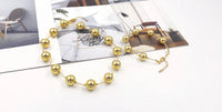 WT-JF350  WKT 2024 Luxury Yellow Brass Chain Pretty Bracelet Round Bead Women Gift Jewelry New Accessory Wedding