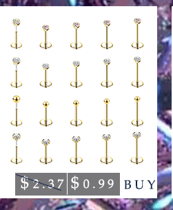 ZS 1PC 925 Sterling Silver Lip Ring Gold Color Labret Lip Stud Snake Cross Star Lip Piercing for Women Men 16G Cartilage Earring