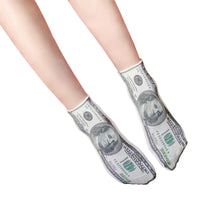 Interesting banknotes, currency, creative design, casual socks, street happy socks, fashion men's and women's home socks