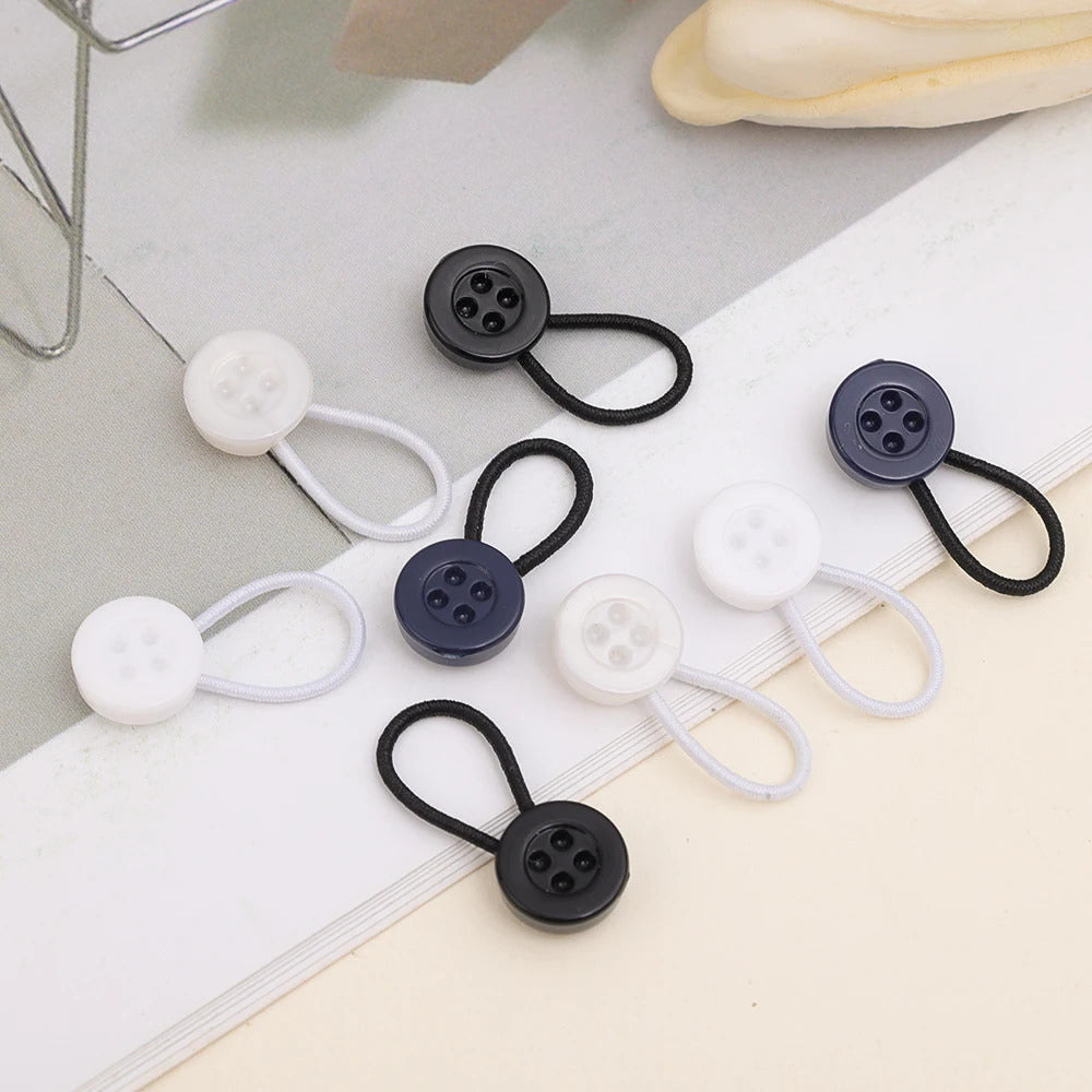 Collar Extenders Buttons for Jeans Pants Waist Stretch Shirt Suit Tie Neck Expanders Flexible Reusable Unisex Buckle Accessories