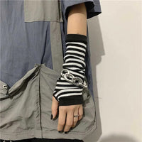 Knitted Woolen Arm Sleeve Fine Long Knitted Fingerless Gloves Warm Riding Soft Female Gloves Autumn Winter Women Arm Warmers