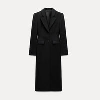 Elegant Winter Trench Coat Women Elegant V Neck Slim Medium-Length Black Waist-Fitted Jacket 2024 Lady New Streetwear Outerwears