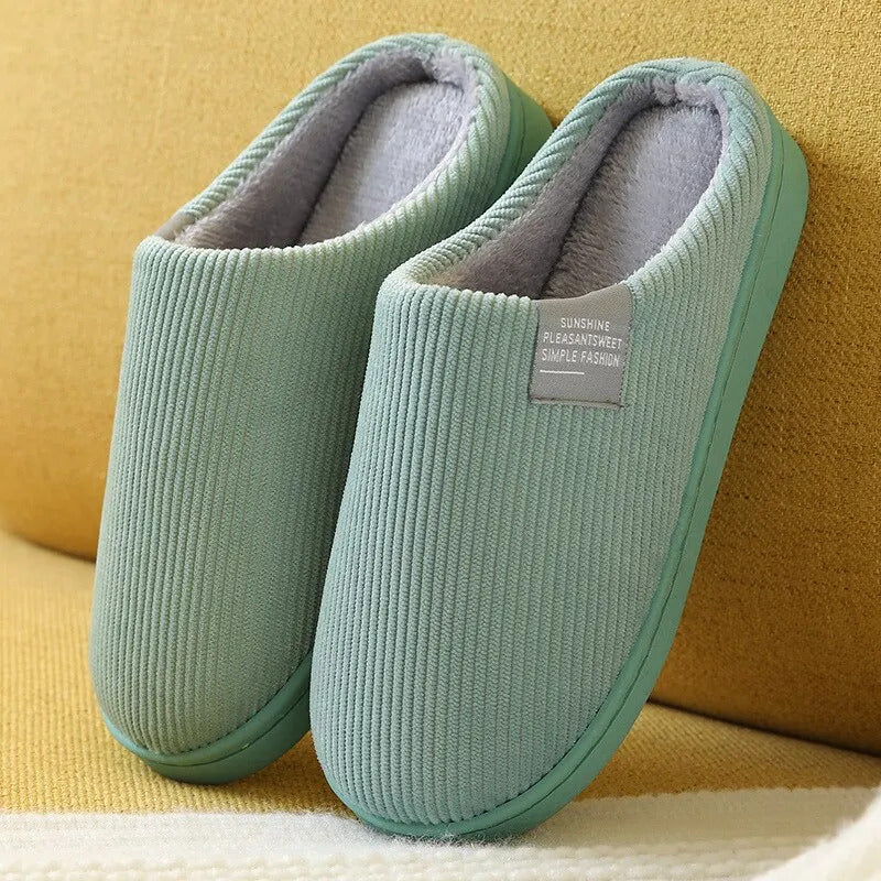 Women's Men's Thick Soft Bottom Home Slippers Household Plush Slippers Anti-slip Thermal Slippers Indoor Winter