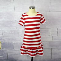 Matching Family Dresses  2023 Striped Mother Daughter Dresses Short Sleeve  Girl Big Sister Mother Kids Family Matching Clothes