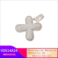 ZHUKOU 20x29mm delicate 26 silver color letter pendant for women handmade DIY necklace earrings jewelry accessories mode: VD614