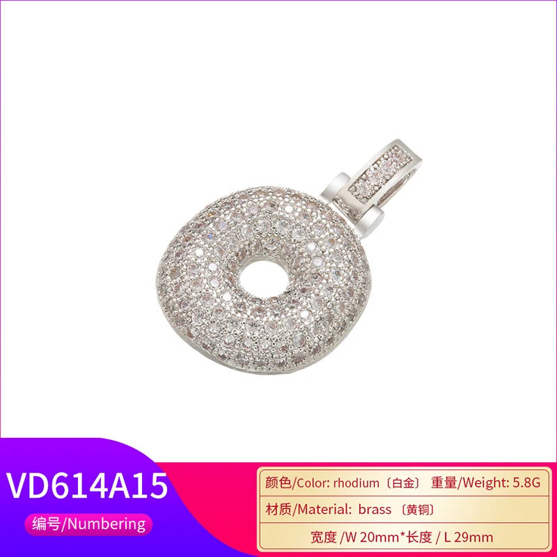 ZHUKOU 20x29mm delicate 26 silver color letter pendant for women handmade DIY necklace earrings jewelry accessories mode: VD614