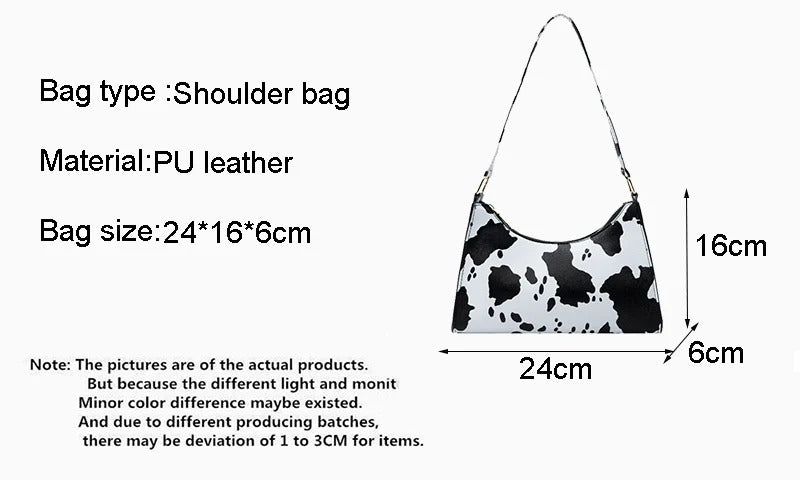 Summer New Shoulder Bags for Women High Quality Zebra Underarm Handbags PU Leather Leopard Armpit Purse Bag