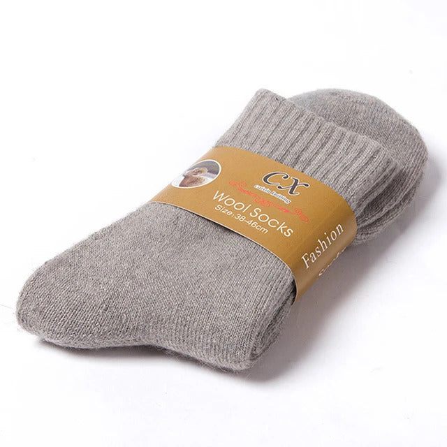 1 Pairs Winter Warm Women Socks Merino Wool Men Super Thicker Solid  Against Cold Thermal Plush Thick Snow Terry Socks