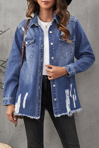 Blank Apparel - Blue Distressed Denim Jacket