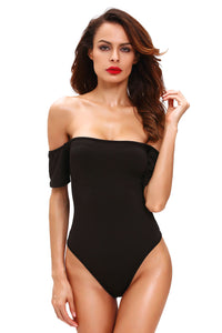 Black Off Shoulder Bodysuit