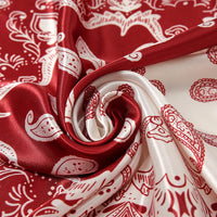 Satin Square Scarf Women Muslim Hijab Elegant 2023 Print Silk Neckerchief Shawl Wraps Headband Handle Hair Accessories Bandana