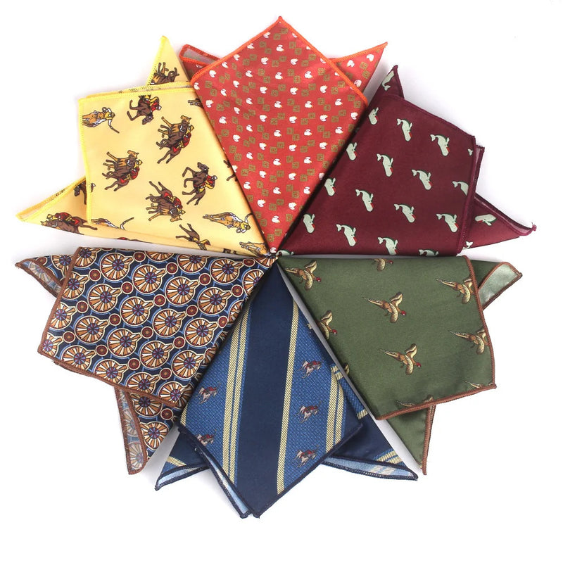 Animal Print Pocket Square For Men Women Floral Print Suits Kerchief Men's Handkerchiefs Soft Square Handkerchief Towels Scarves