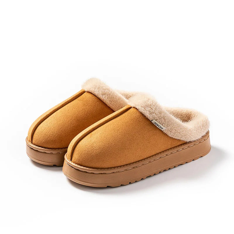 Fashion Women Fluffy Slippers for Autumn and Winter Indoor EVA Thick Sole Anti-Slip and Warm Unisex Slippers for Winter