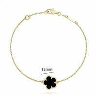 925 Sterling Silver Bracelet with Multiple Stones, Lucky Clover High Quality Elegant Classic Ladies Party Dating Birthday Gift