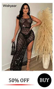 New Luxury Birthday Red Hooded Dress for Women Sexy Deep V Neck Sequins Glitter Mesh See Through Back Open Sparkly Evening Robe