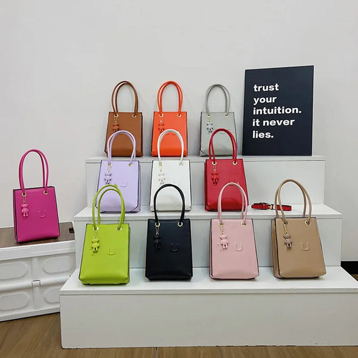 Small Square Bag Women 2024 New Handbag Fashion Shoulder Casual Crossbody Solid Color Mobile Phone Bag