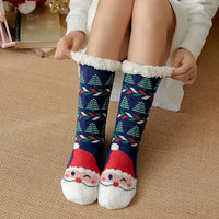 2024 New Cute Warm Socks Thicken Plus Winter Women Fuzzy Socks Christmas Kawaii Stocking Xmas Gift Home Floor Room Funny Sock