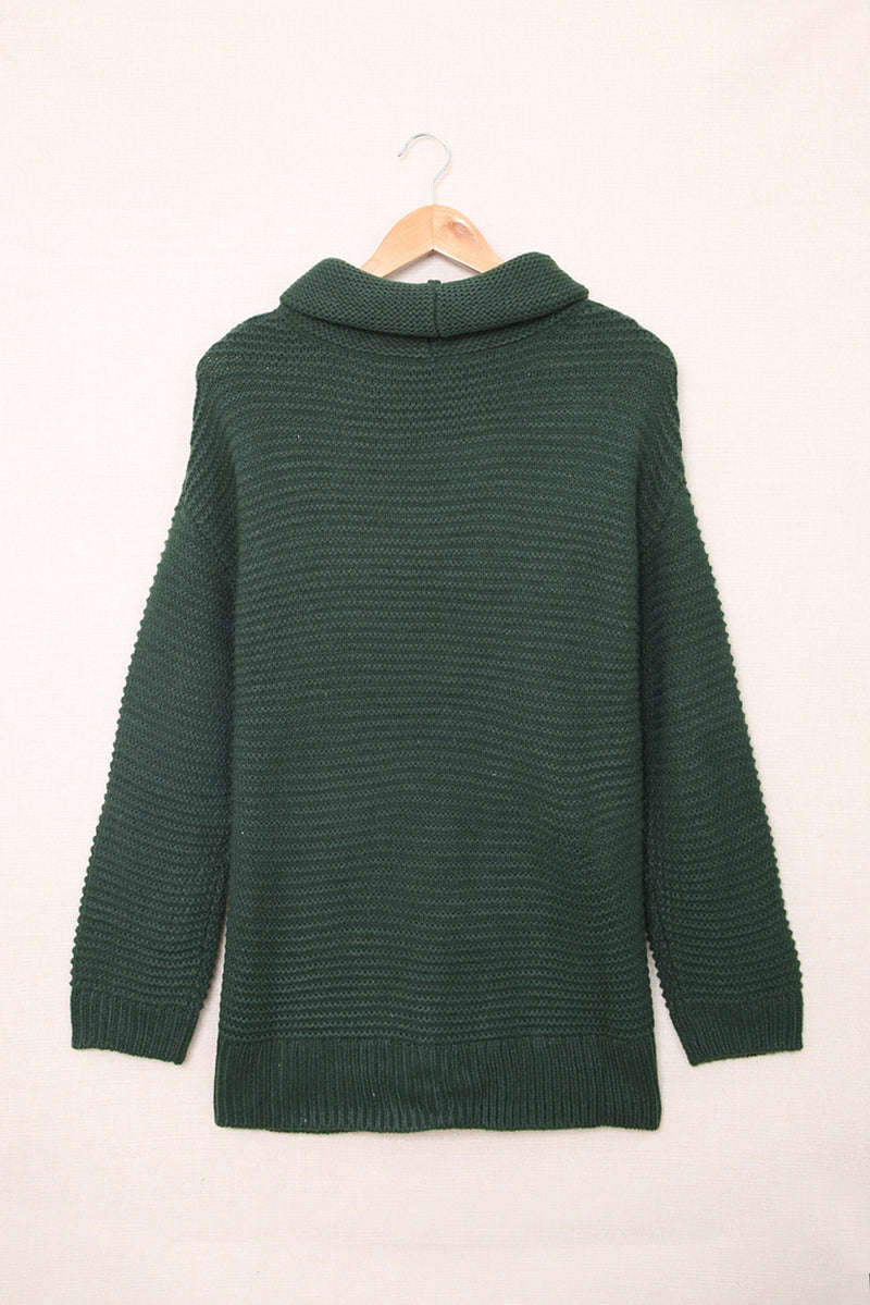 Sage Green Cozy Long Sleeves Turtleneck Sweater