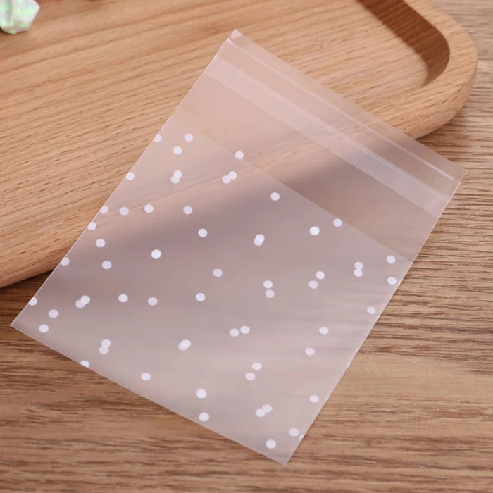 100Pcs/lot Transparent Dot Bags Small Ziplock Jewelry Packaging Bags Fresh-keeping Dustproof Reclosable Candy Cookie Storage DIY