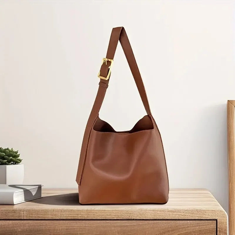 All-Match Women Shoulder Bag Solid Fashion Handbag Crossbody Bag Women's Minimalist PU Leather Bag For Work