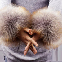 Imitation Raccoon Fox Hair Fluffy Hand Rings Fluffy Wrist Guards Women's Cuffs Imitation Rabbit Fur Bracelets Cuffs Wrist Covers