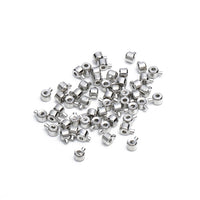 10Pcs Stainless Steel Positioning Stopper Spacers Crimp End Septum Beads for Jewelry Making DIY Necklace Bracelet Connector