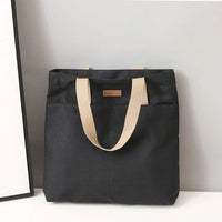 1Pc Women's Tote Bag Canvas Sewing Thread Large Capacity Advanced Sense Handbag Convenient Practical Female's Commuter Bag