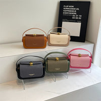 Simple Fashion Mini Square Women Crossbody Bags 2024 Luxury Designer Purses And Handbags Box Shape Pure Color Shoulder Satchels