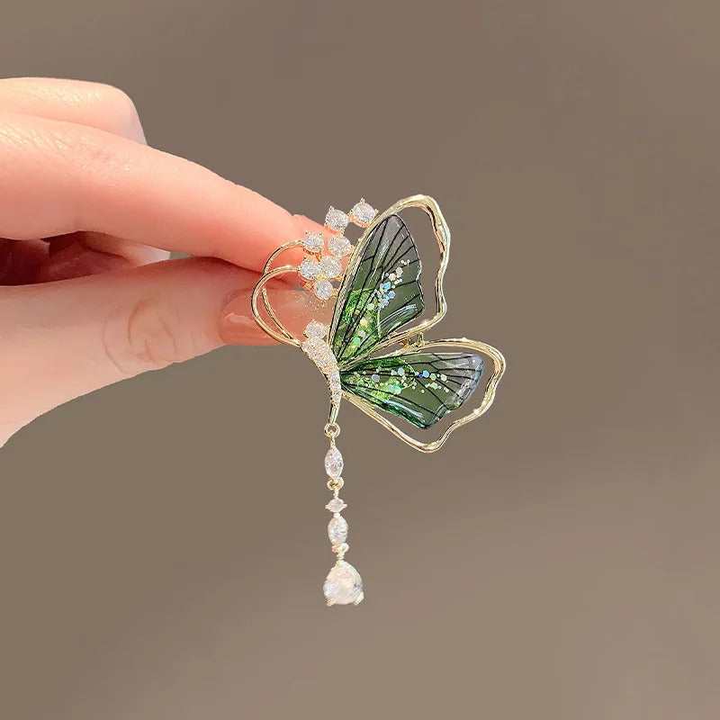 Trendy Faery Elf Butterfly Dragonfly Acrylic Brooches For Women Girls Multicolour Plastic Insect Birthday Party Daily Jewelry