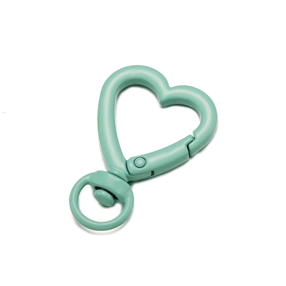 5pcs Metal Heart Lobster Claw Clasps Swivel Lanyards Trigger Snap Hooks Strap for Jewelry Making DIY Bags Keychain Key Rings