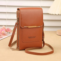 Crazy Bag Fashion Touch Screen Lock Cell Phone Bag Women's Mobile Phone Card Holder Crossbody Shoulder Bag