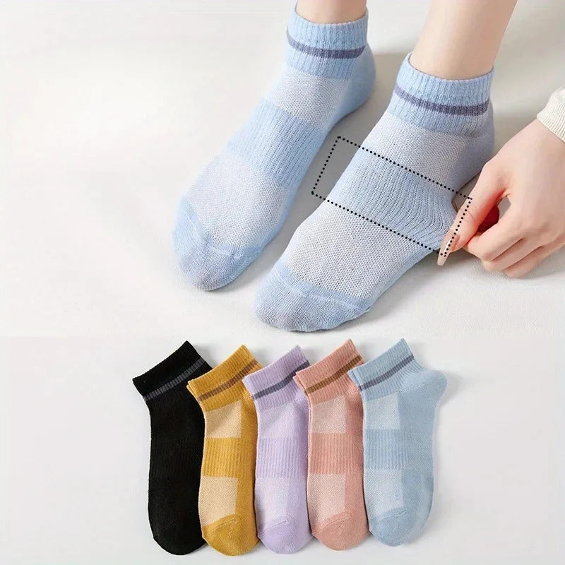 14/5/4 Pairs Retro Floral Socks , Texture Solid Socks , Women's Socks & Hosiery Mid-calf Socks Rustic Retro Casual Socks