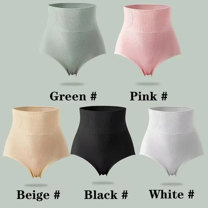 FINETOO Women High Waist Shaping Panties Breathable Body Shaper Slimming Tummy Underwear Butt Lifter Control Panties Shaperwear