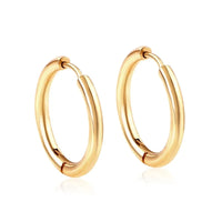 2Pcs Small Hoop Earrings for Women Men, Silver Color Stainles Steel Round Circle Pendientes Mujer 2023 Hypoallergeic