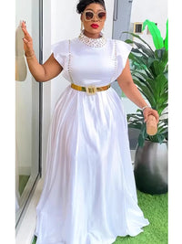 Elegant African Dresses For Women 2024 Summer Fashion Sleeveless Wedding Party Long Dress Plus Size Evening Gown Ladies Clothing