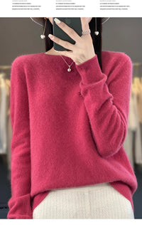 New cashmere sweater women's sweater in autumn and winter 100% merino wool fashion O-neck autumn warm pullover top